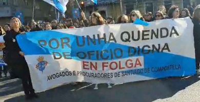 Abogados de Oficio de Santiago de Compostela en huelga. Madrid, 3-02-2024.