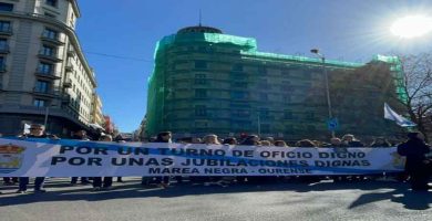 Manifestación en Madrid por la dignidad del Turno de Oficio, en el marco de la huelga de los abogados de oficio.