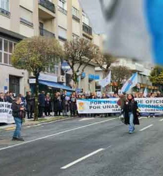 Manifestación en Santiago de Compostela de letrados y procuradores de toda Galicia, por la dignificación del Turno de Oficio. 16-02-2024.